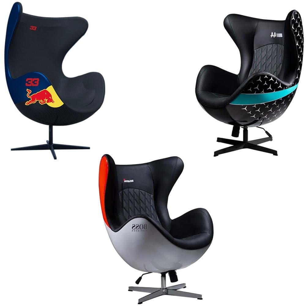 Conjunto 3 Poltronas Decorativas Egg Chair Hamilton Nº 44/MP4 SN 88/RB Nº 33 G53 - Gran Belo