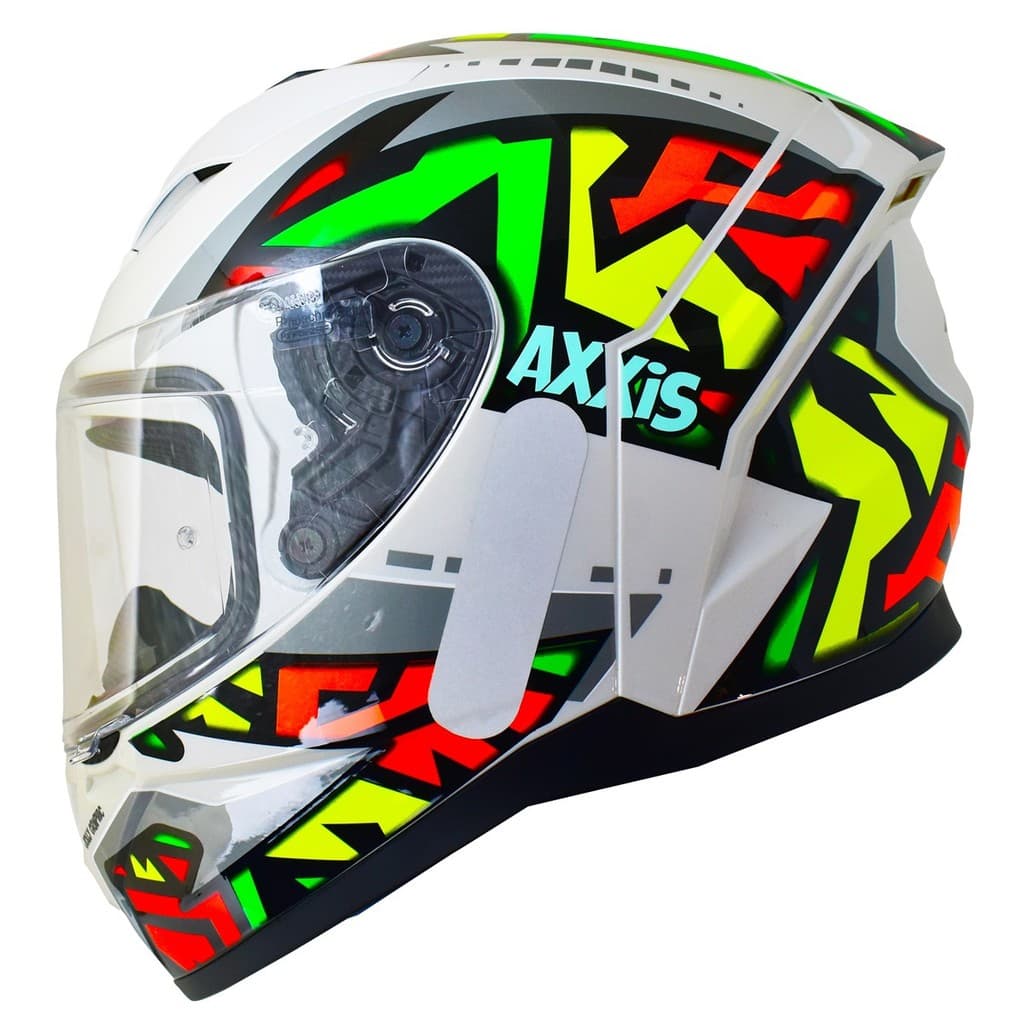 Capacete Masculina Axxis Segment Jolly Branco Moto Fechado