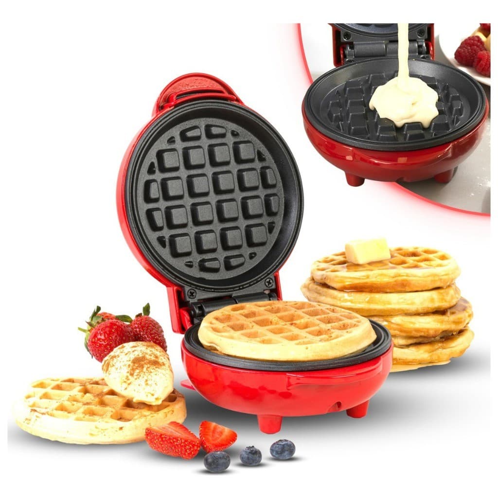 Maquina Waffle Elétrica 110v Compacta Profissional Mini
