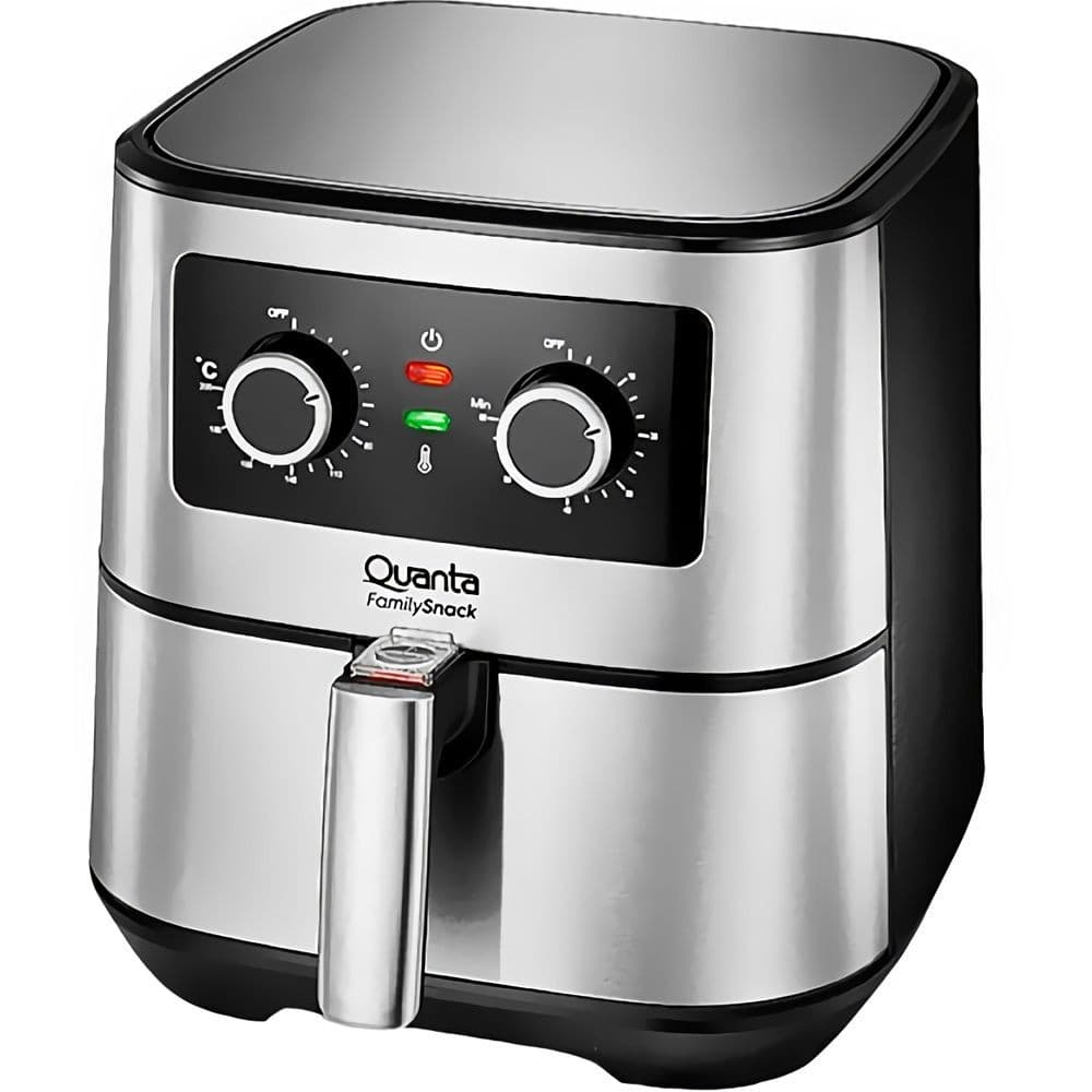 Fritadeira Elétrica Quanta QTAF500 220V Preto/Prata 5.5L com controles e botão liga/desliga