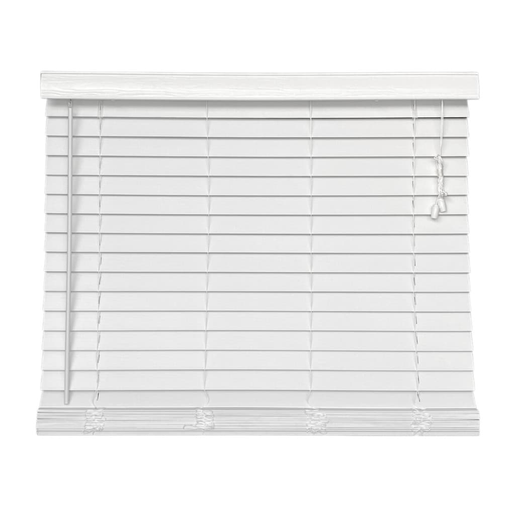 Persiana Horizontal PVC 50mm Branca 120 (L) X 220 (A) cm C/ Bandô Madeira Luxo 1,20 (L) x 2,20 (A)