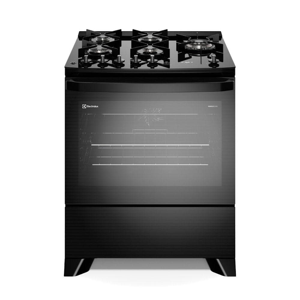 Fogão 5 bocas Electrolux Preto Experience com Mesa de Vidro, Grill e PerfectCook360