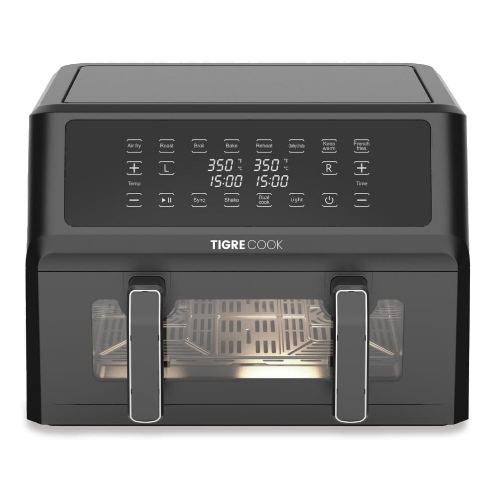 Fritadeira elétrica Tigrecook Dual AFT11002-UL, preta, 1700W, 11L, com controle digital