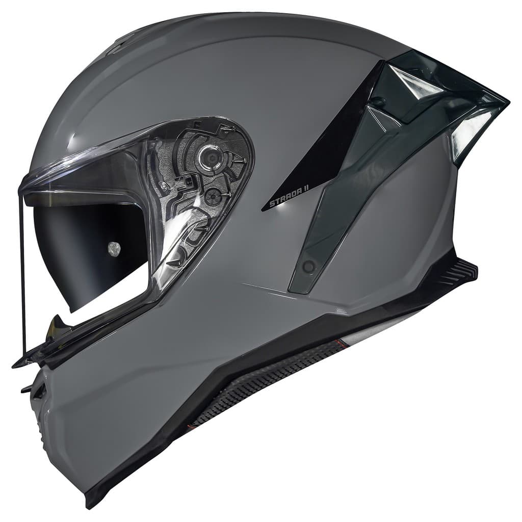 Capacete Moto Norisk Strada 2 Cinza Spoiler Fechado Oculos