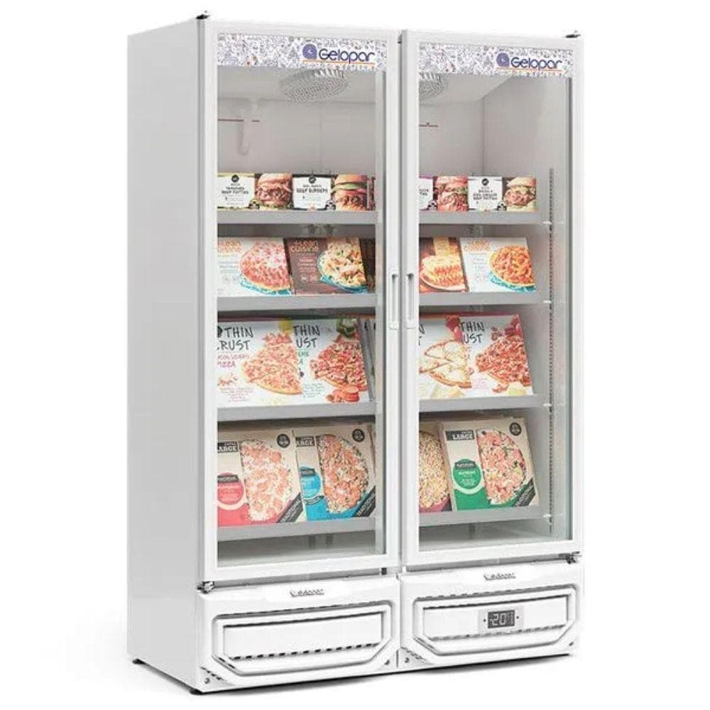 Freezer Expositor Vertical 2 Portas Gcvc950el Branco Gelopar 220V