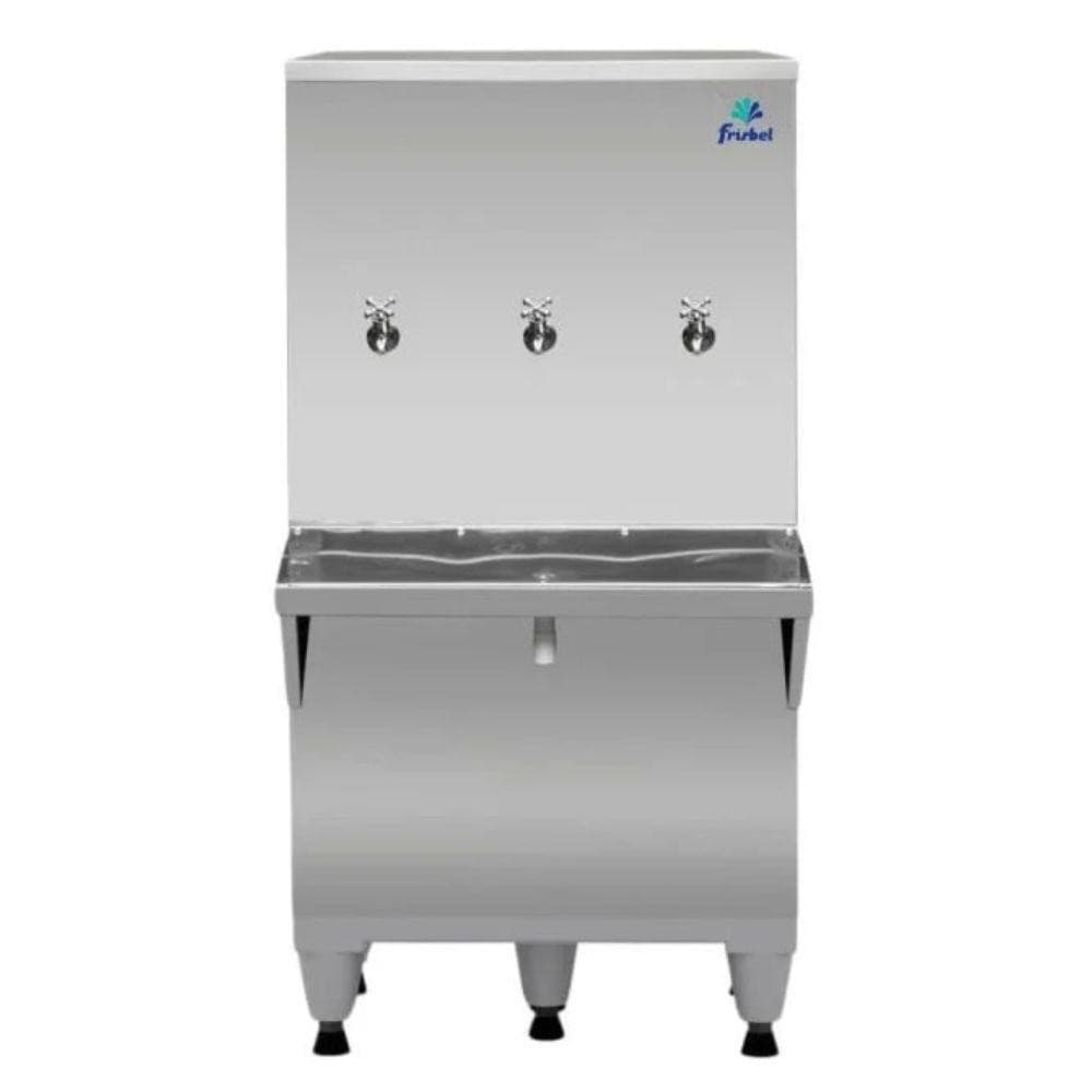 Bebedouro Industrial Coluna 100 Litros Ra10 Frisbel Bebedouro Inox 220V