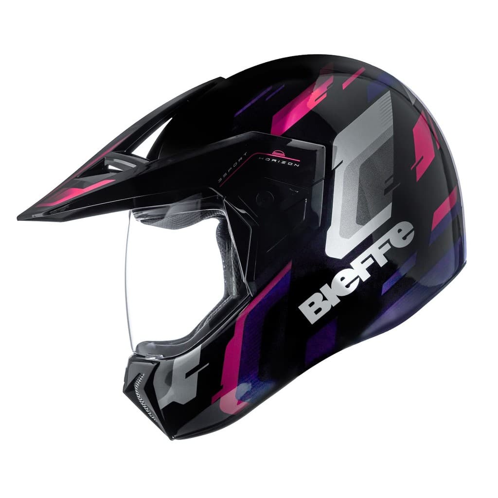 Capacete Bieffe 3 Sport Horizon Feminino Rosa Pala Moto