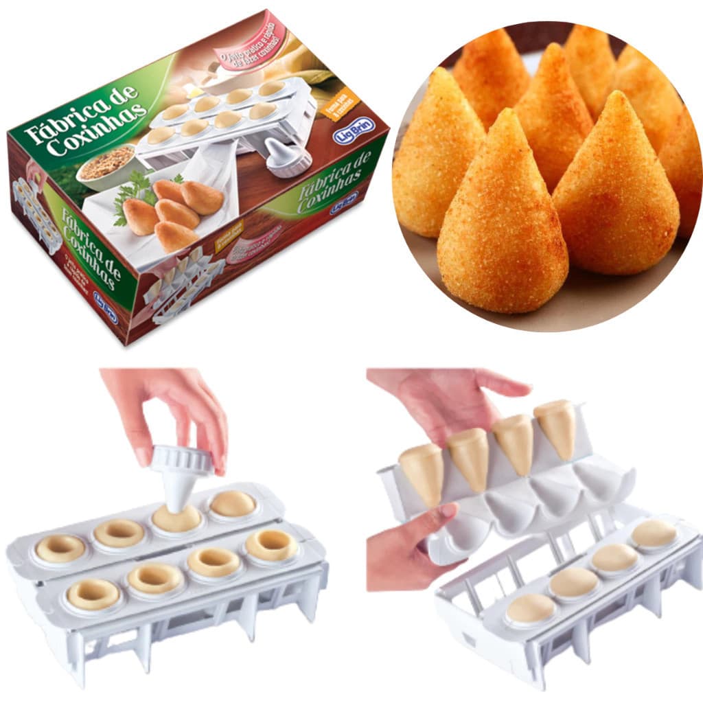 Fábrica Coxinhas Salgado Modelador Faz 8 Coxinhas Prático