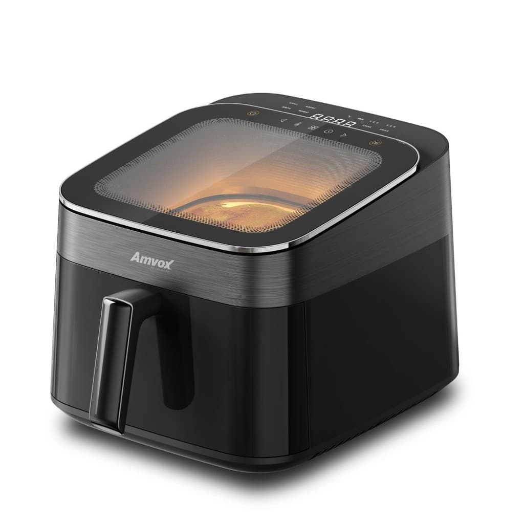Fritadeira elétrica sem óleo Amvox ARF 1465 turbo 1700W black 110V, 6,5L