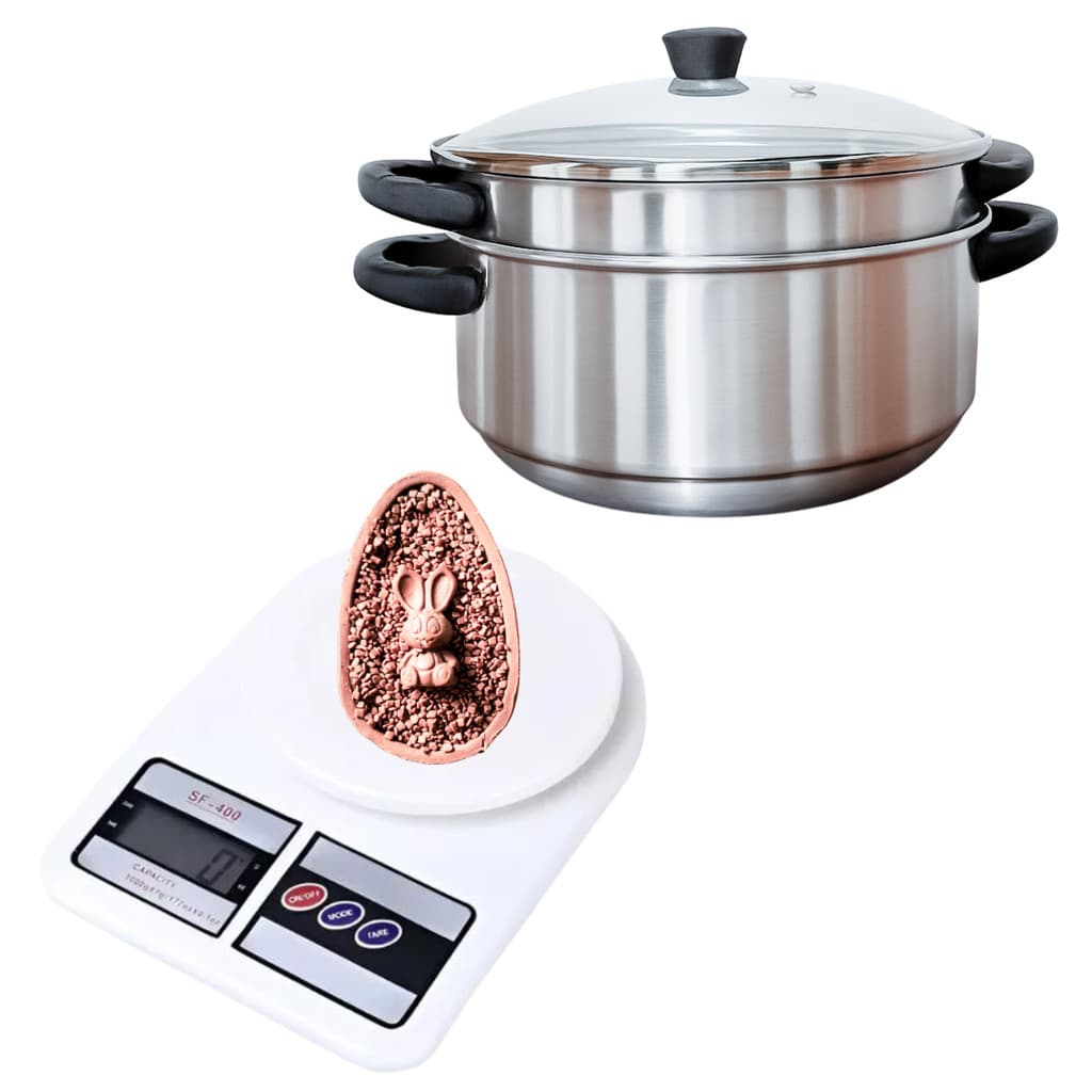 Panela Banho Maria Chocolateira Derretedeira E Balança