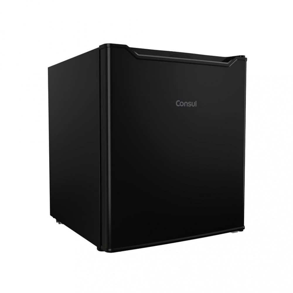 Frigobar Consul CRC04AE 47L preto, ângulo frontal