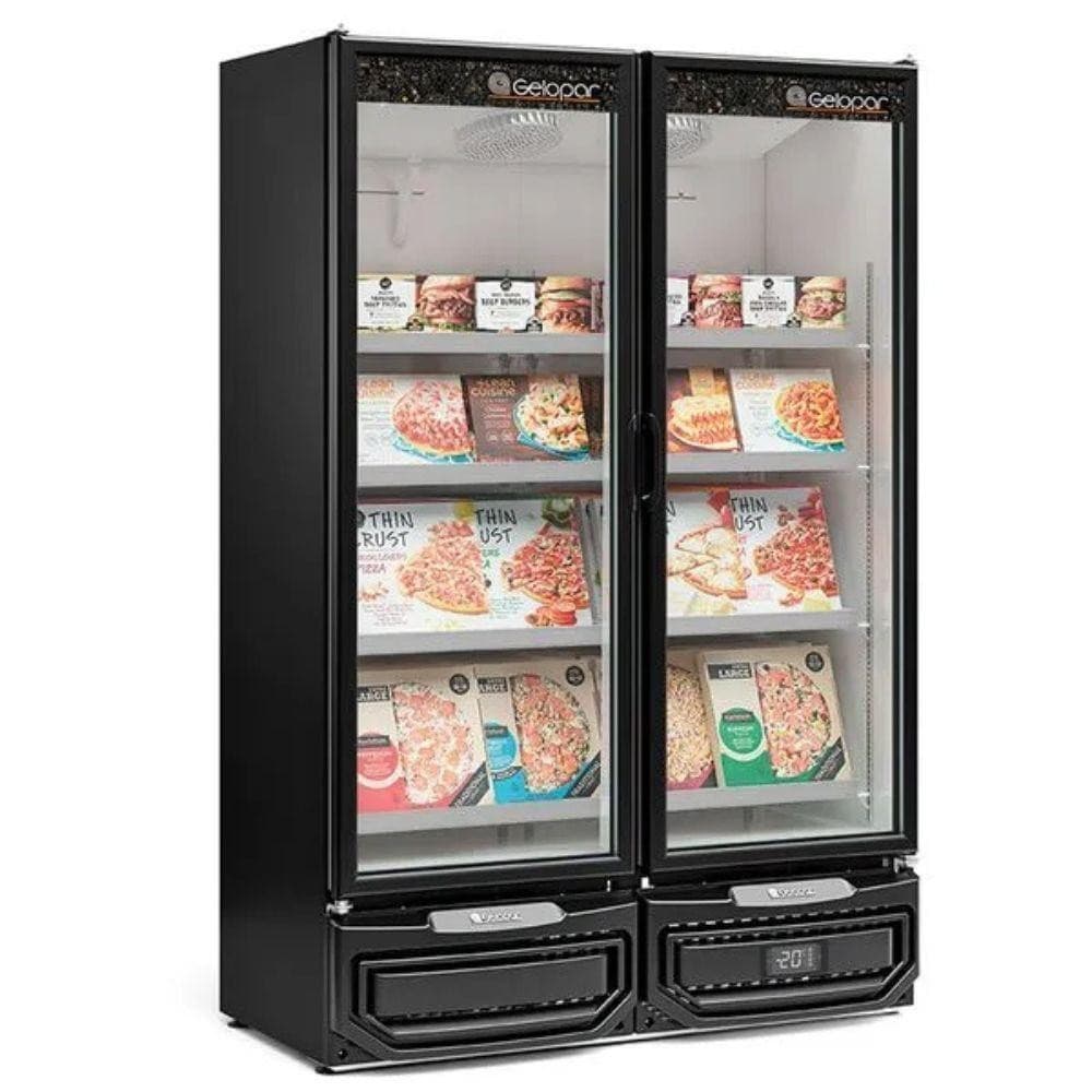 Freezer Expositor Vertical 2 Portas Gcvc950el Preto Gelopar 957 Litros