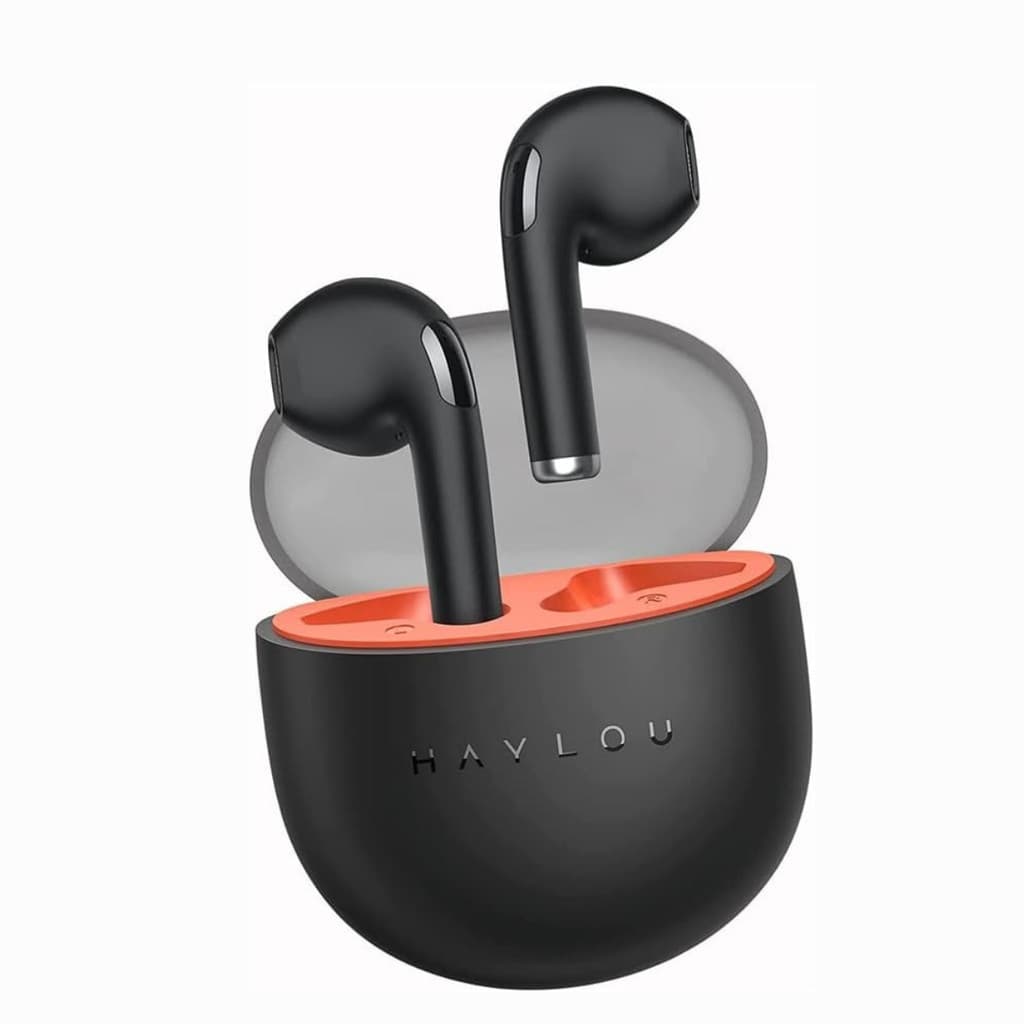 Fone de ouvido sem fio Haylou X1 Neo BT 5.3 preto e cinza com carregador