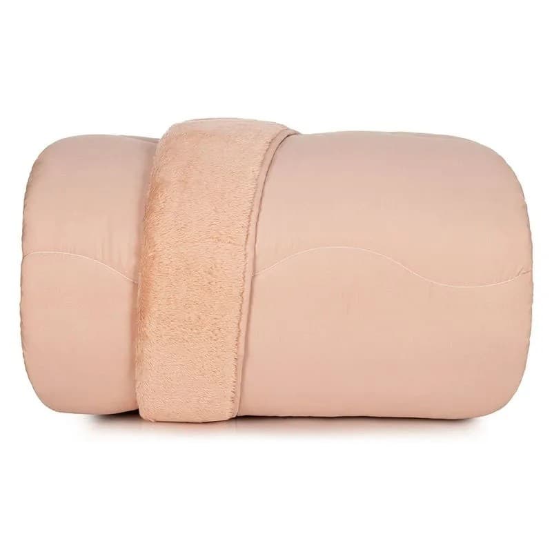 Edredom casal Altenburg Blend Confort Sherpa rosa 1,90m x 2,20m