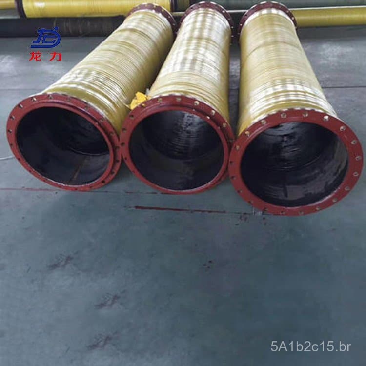 Tubo de mangueira de baixa pressão de grande diâmetro em amarela e extremidades vermelhas