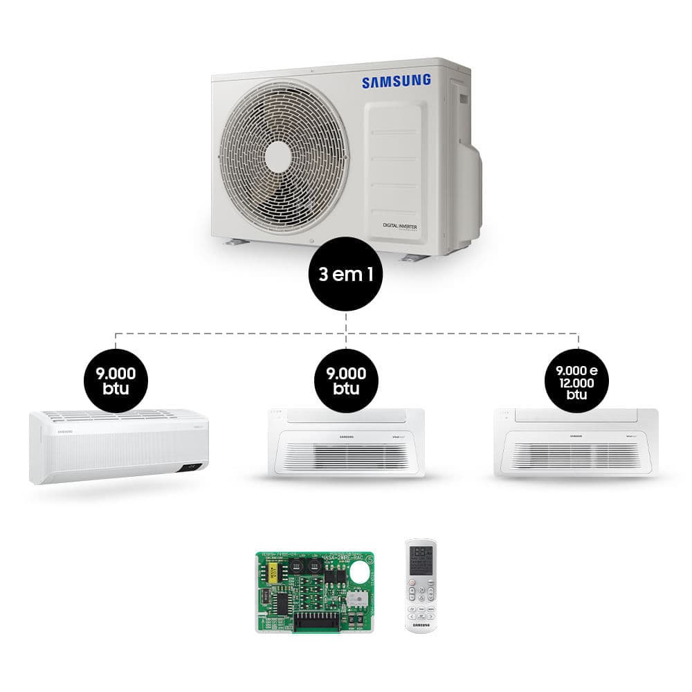 Bi-Split  WindFree 18.000 BTU/h (1x9.000 + 1x9.000 BTU/h) Quente/Frio com WiFi 220V