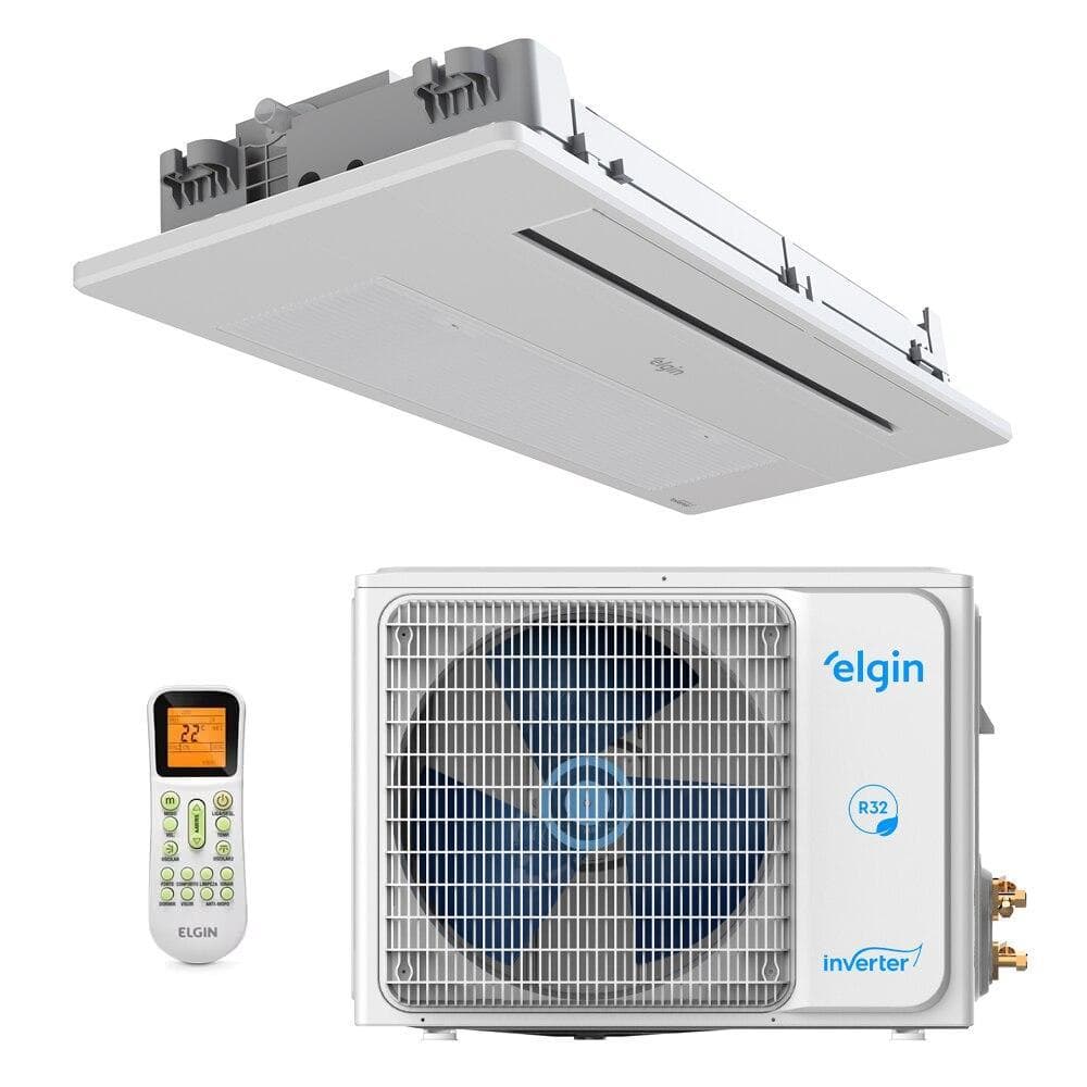 Ar-condicionado split inverter cassete 12000 BTUs Elgin com controle remoto