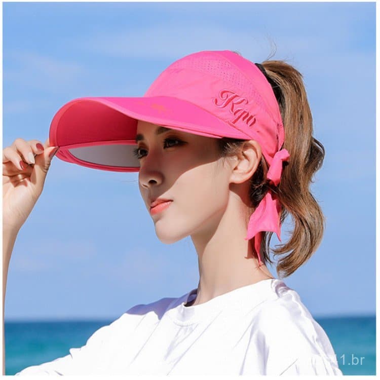 Chapéu de ciclismo feminino para o verão, chapéu de aba larga com proteção solar, cobertura facial, proteção UV, chapéu 