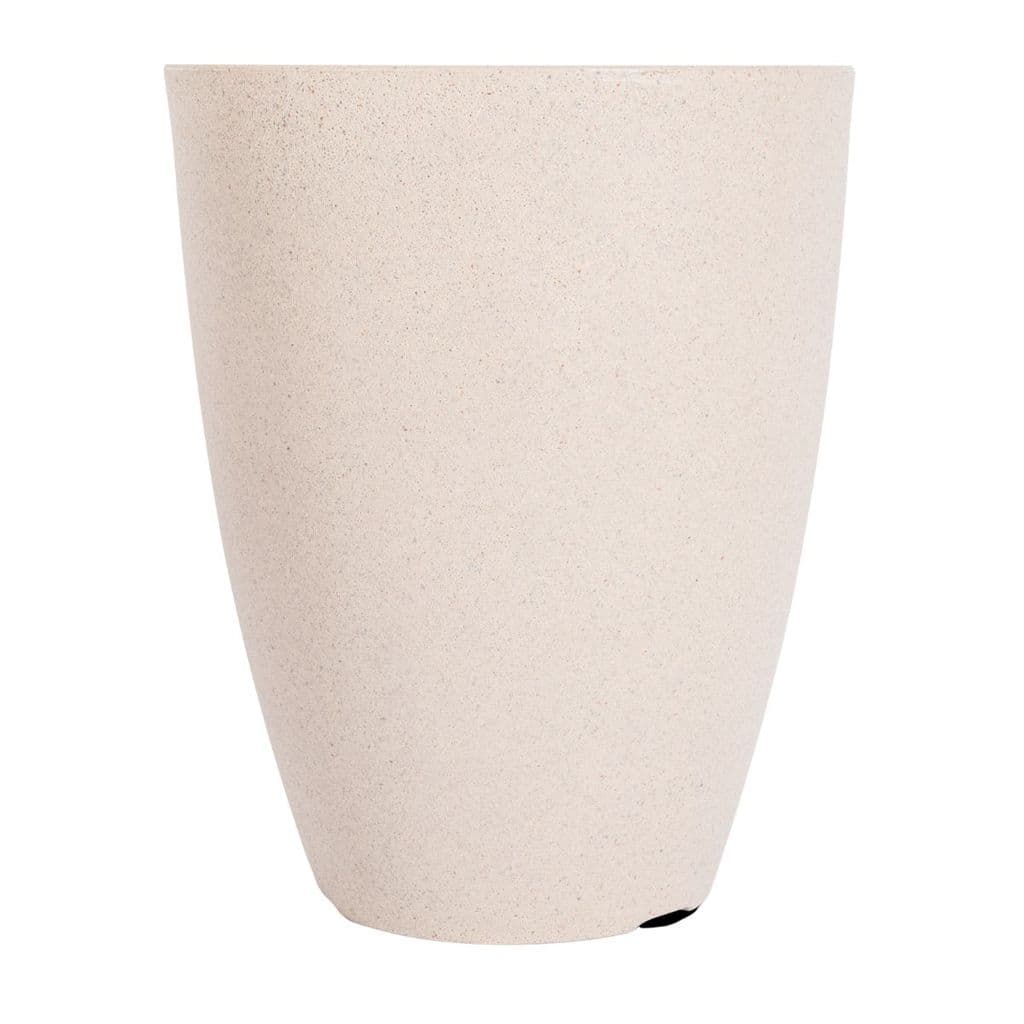 Vaso Vietnamita 31 cm Areia com Textura Granulada - Vista Frontal