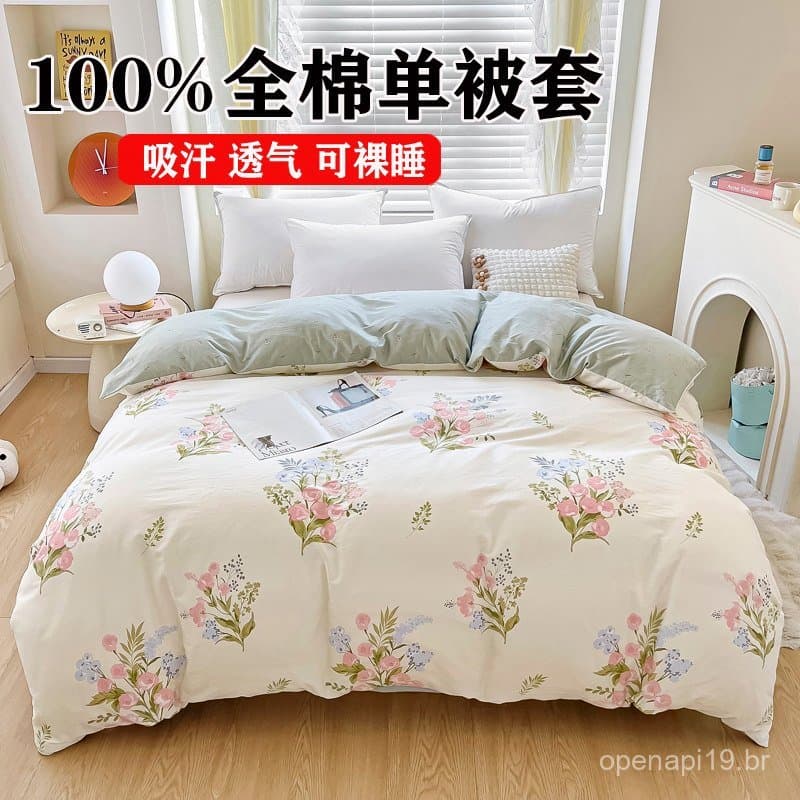 Capa de edredom de algodão puro com estampa floral, 100% algodão, promoção.