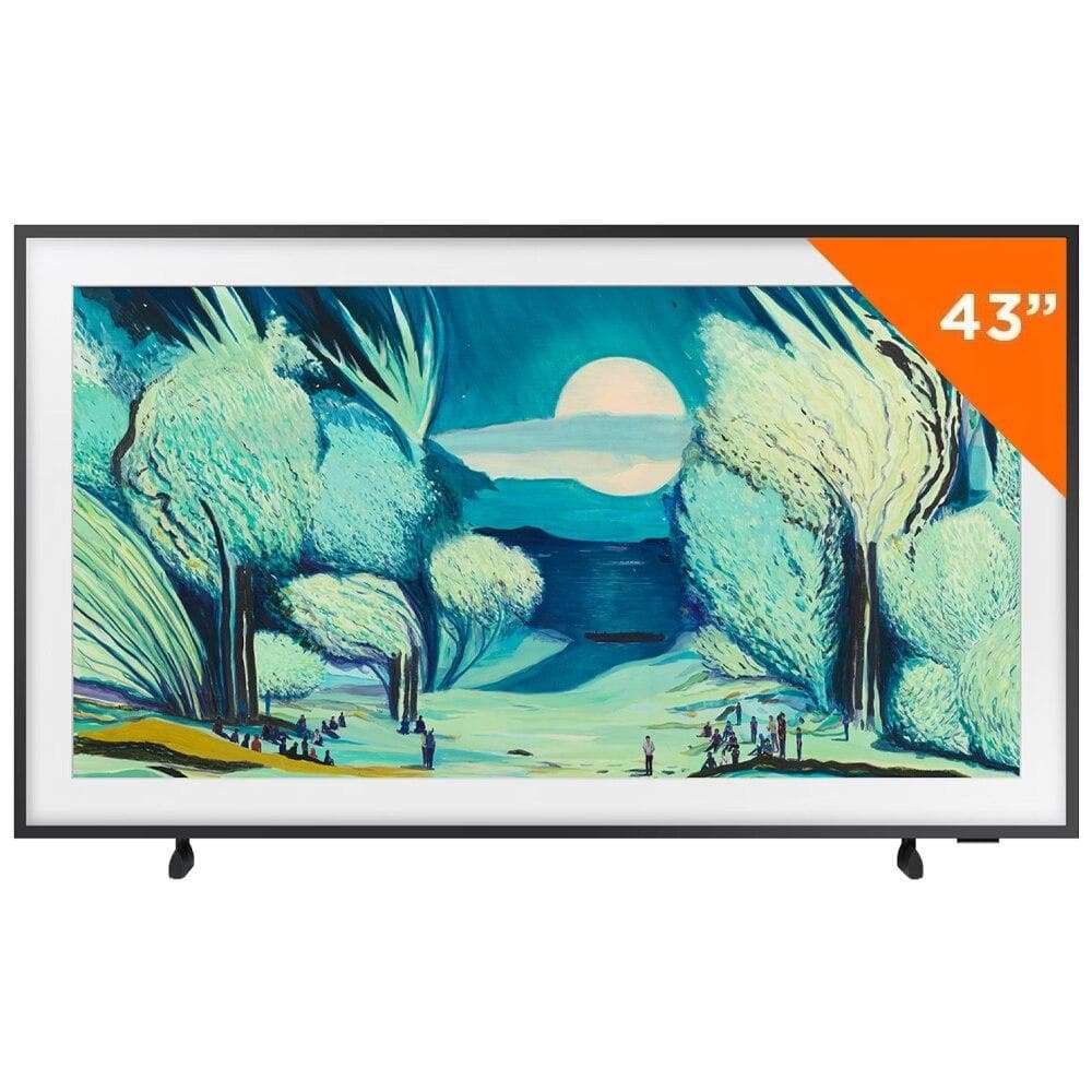 Smart TV Samsung Vision AI The Frame QLED 4K 43 polegadas em moldura preta