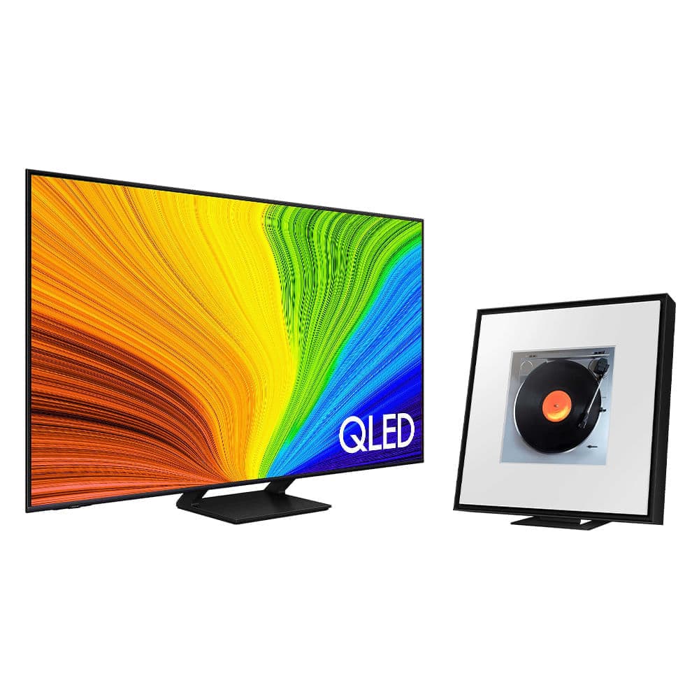 Televisor Samsung Smart TV 75 polegadas QLED 4K 75Q70D 2024 com quadro decorativo de vinil