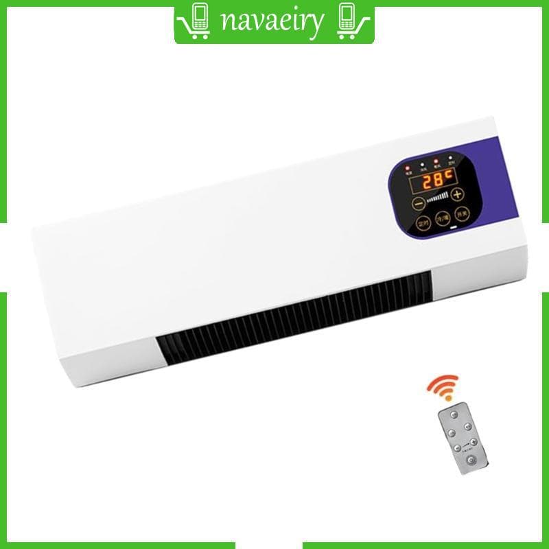 Aquecedor Portátil Nava 2000W com Controle Remoto, Branco e Preto