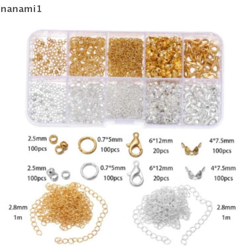 nanami1 1260 peças/conjunto de kit inicial para fabricação de joias, usado para fazer brincos, colares, acessórios DIY e
