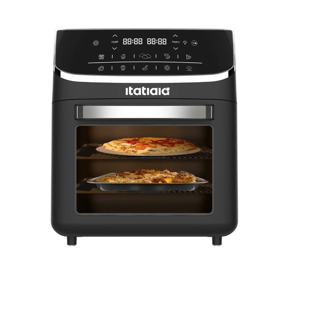 Fritadeira Air Fryer Itatiaia 12 Litros Preta com Pizzas
