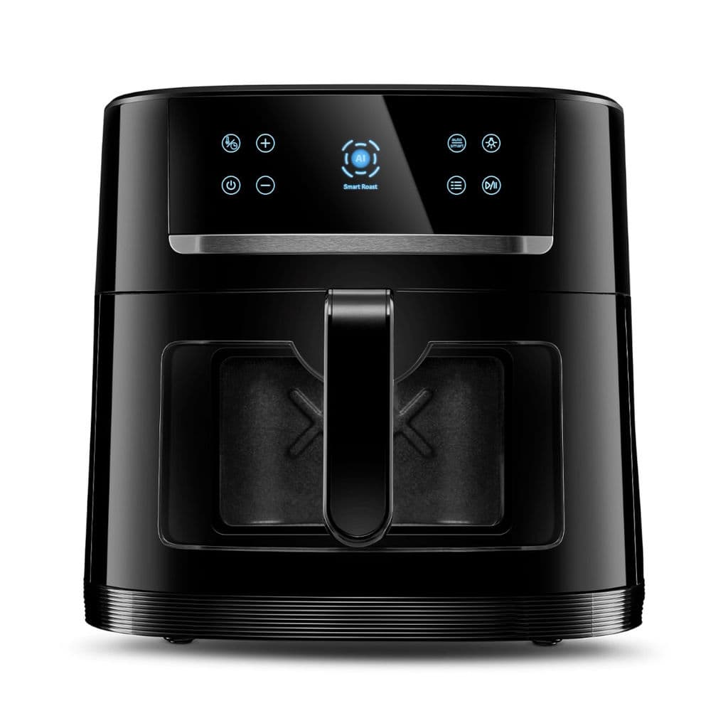 Fritadeira elétrica preta Fischer Smart de 8 litros com controles digitais