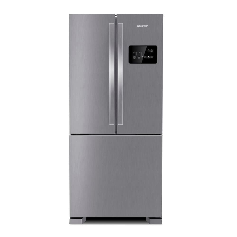 Refrigerador Brastemp Frost Free French Door 554 litros em aço inoxidável, 220 volts, branco