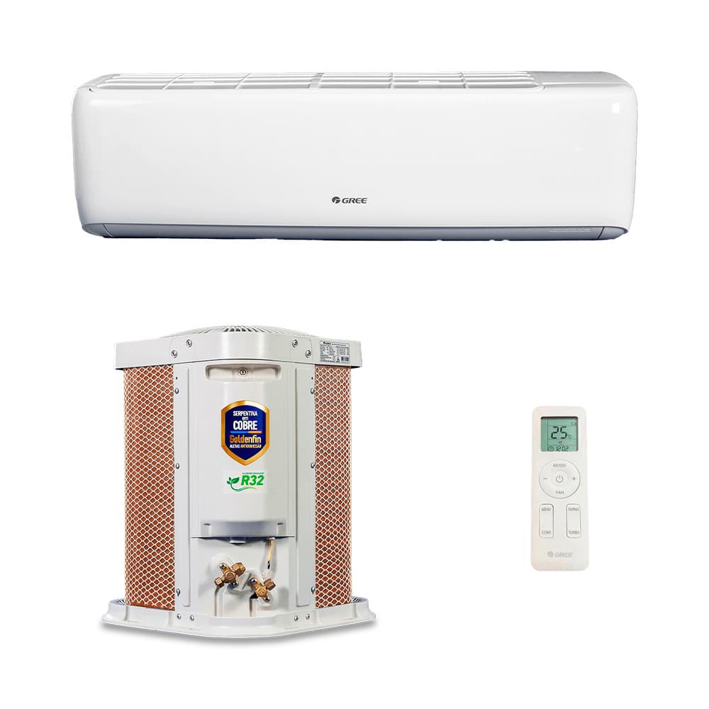 Ar Condicionado Split Hi Wall com Controle Remoto e Unidade Externa com Logotipo Azul