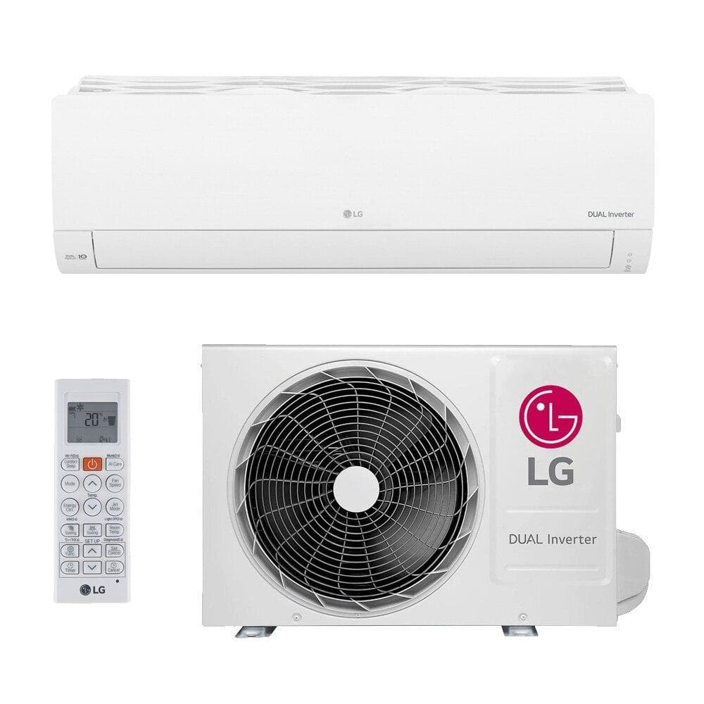 Ar-condicionado split inverter LG branco 9000 BTUs com controle remoto