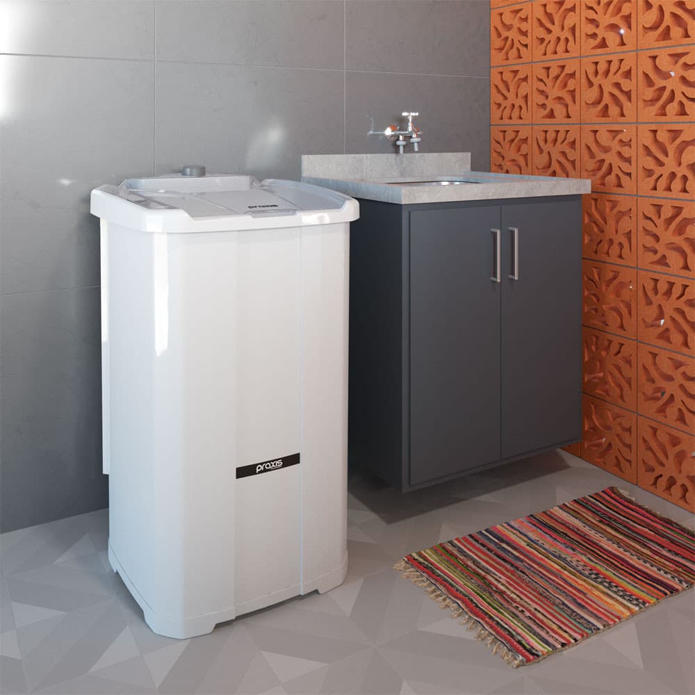 Lavadora de Roupa Semiautomática Práxis 12kg - Imagem de banheiro moderno