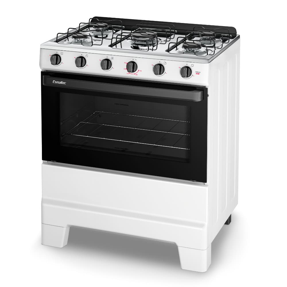 Fogão Esmaltec Ideal Pop 5 Bocas F5ISB Manual Mesa Aço Inox Branco