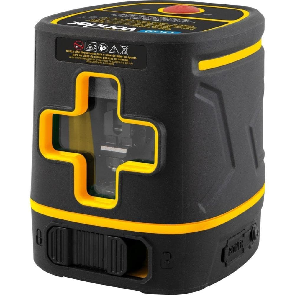 Nível laser recarregável Vonder NLR020, preto e amarelo, contra fundo branco