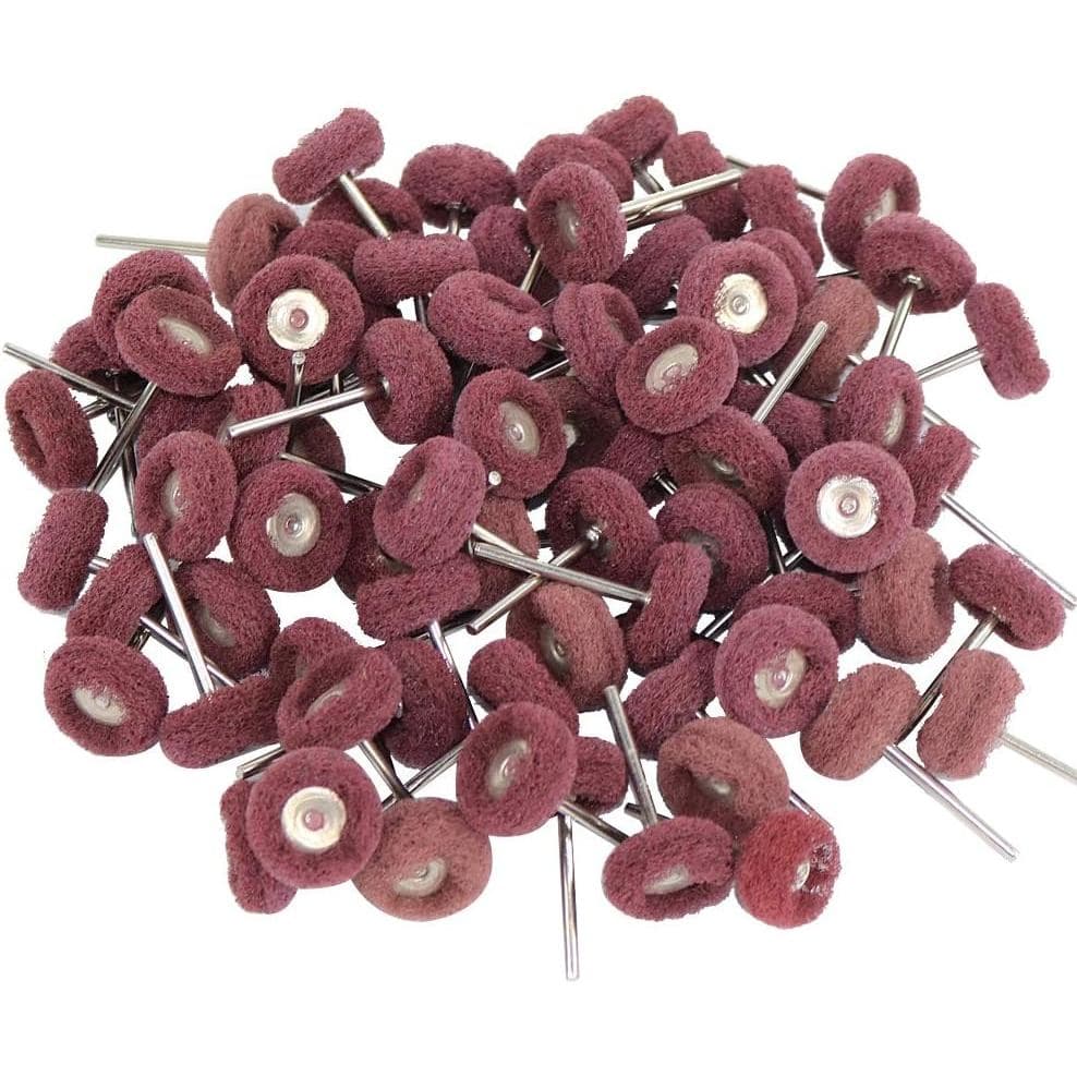 Kit 100 discos abrasivos marrom para polimento ferramenta rotativa