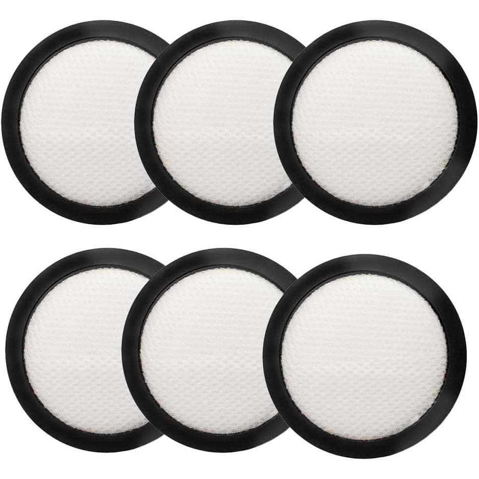 Filtros de aspirador brancos com bordas pretas para aspirador sem fio