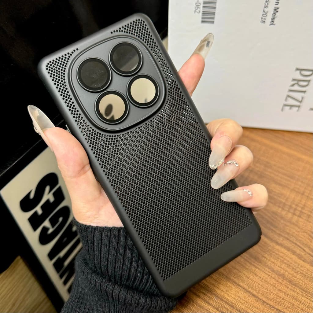 Capa rígida ultrafina preta com dissipação de calor para Xiaomi