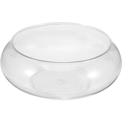 Vaso transparente redondo raso de plástico