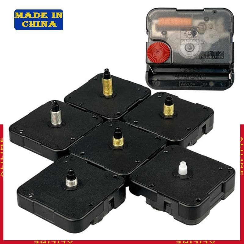 Kits de mecanismos de relógio de parede pretos com peças douradas, feitos na China