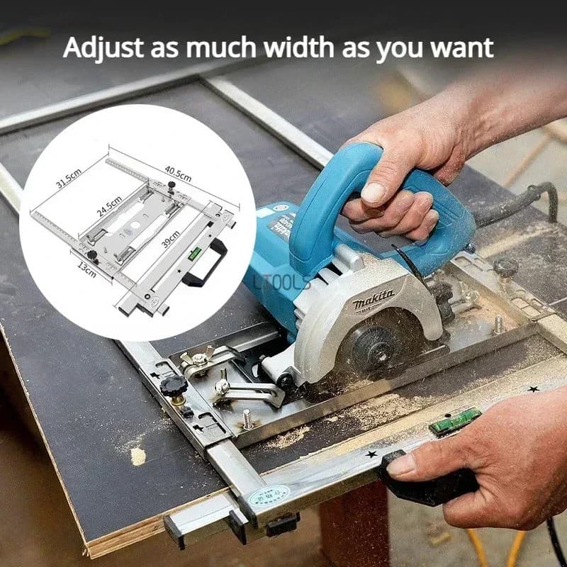 Suporte para Serra Circular Elétrica para Corte de Madeira, Guia de Corte com Trilho, Máquina de Corte com Posicionament