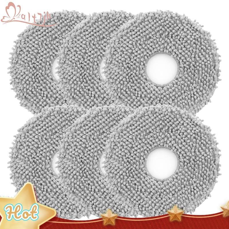 Almofadas de microfibra cinza para aspirador robô, 4 unidades, limpeza eficiente, popular