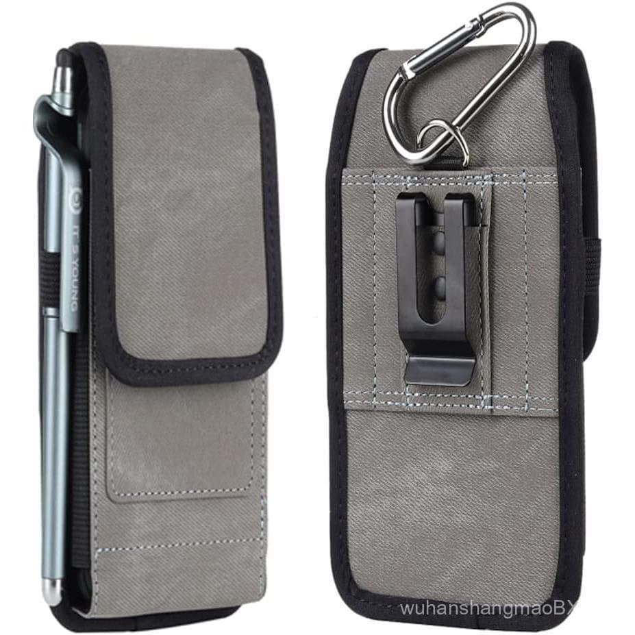 Capa de celular cinza e preto compatível com Samsung Galaxy Z Fold 5, Z Fold 4, Z Fold 3 5G/Xiaomi Mix Fold 3/Magic Vs com clipe