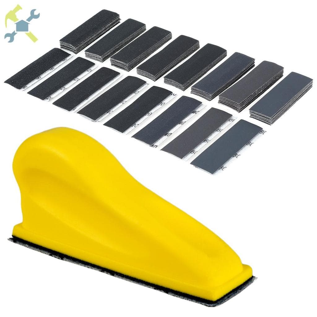 80 Peças Kit Micro Lixadeira 3.5x1 " Mini Detalhe Ferramenta De Lixamento Manual Lixa Seca Molhada 80 A 800 De Grão SHOP