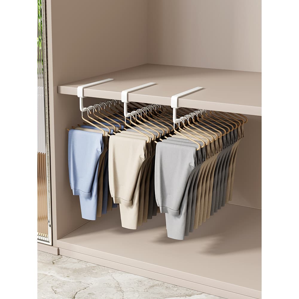 Guarda-roupa guarda-roupa cabide embutido cabide de secagem Pull-out Rack Slide ferroviário guarda-roupa vertical vertic