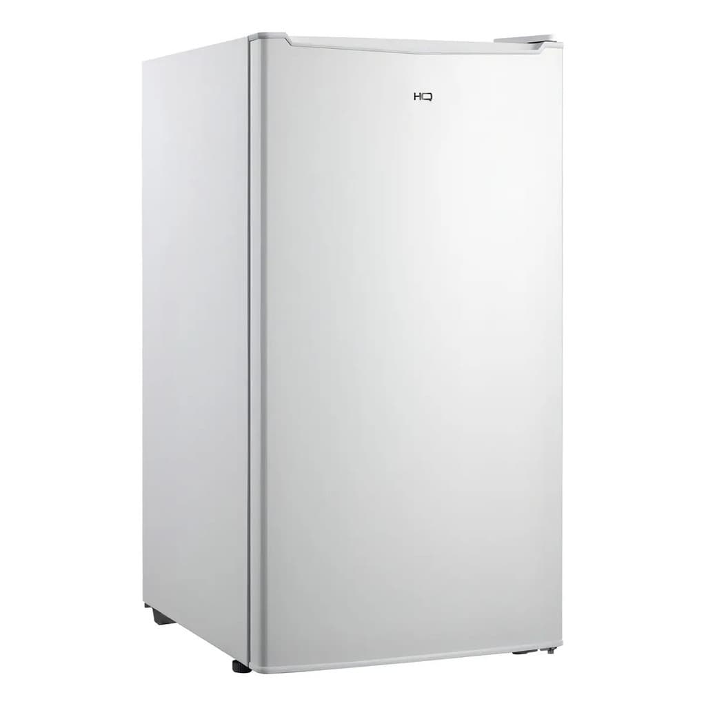 Frigobar Geladeira HQ 93 Litros Branco HQ-93FB em fundo branco, ângulo frontal.