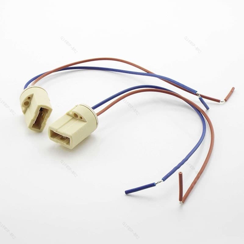Soquete Cerâmico G9 , 0.2m , 250V , 2A , Base De Lâmpada Para Lâmpadas Halógenas LED , Conector De Fio Lustre , Pingente