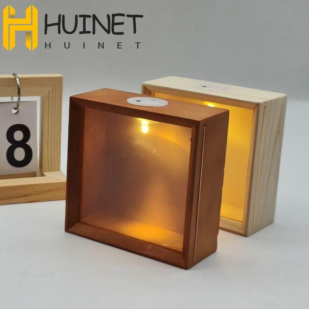 Vitrine HUINET Com Luz Led , Moldura Decorativa De Caixa De Sombra Artesanal , Porta-Retratos 3D Transparente