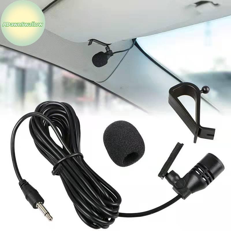 ADS Mini Microfone De Áudio Para Carro Profissional 3.5 Mm Ja Plug Mic Mono Externo Com Fio PC Auto Car DVD Radio Novo B